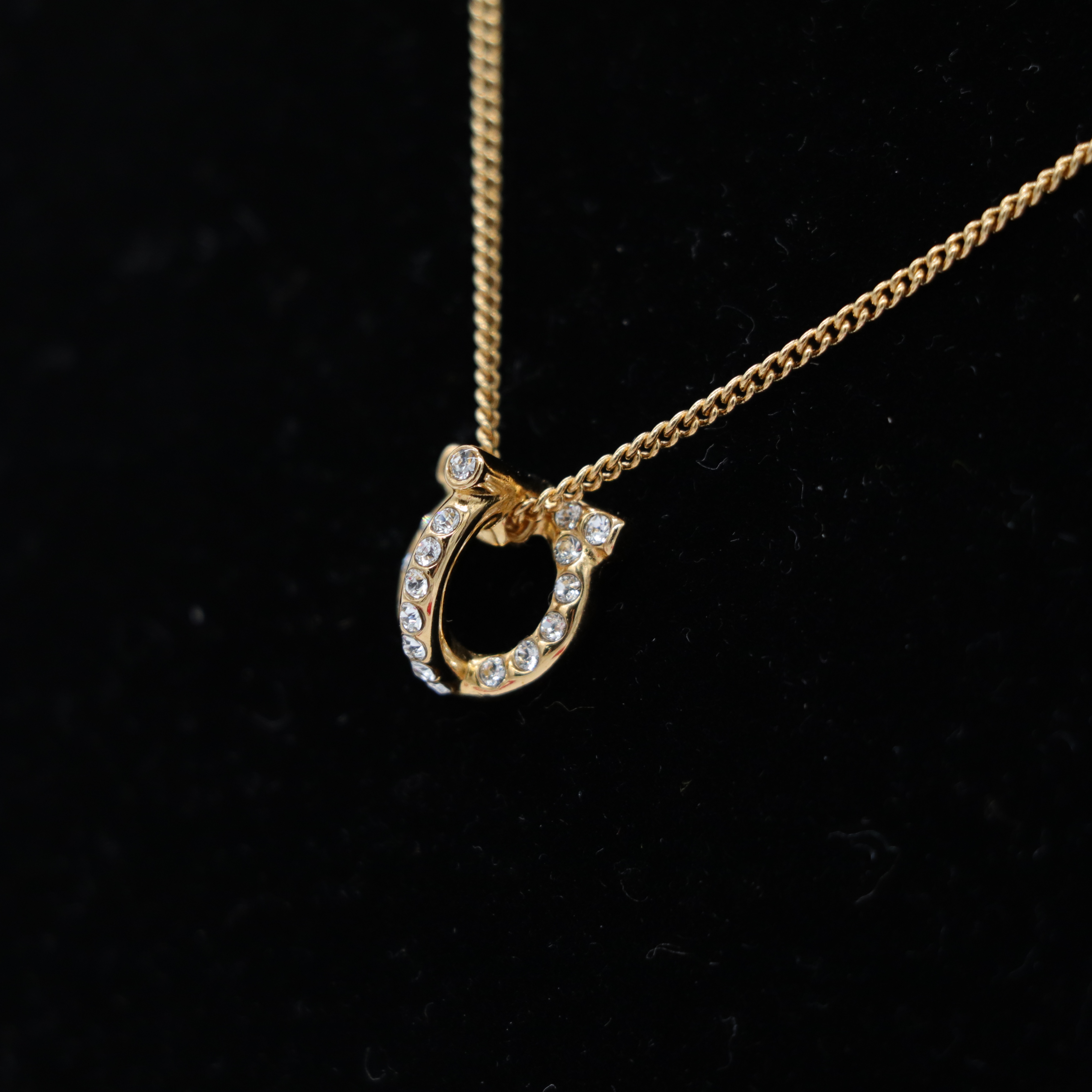 Salvatore Ferragamo 金色 水晶 項鍊-2