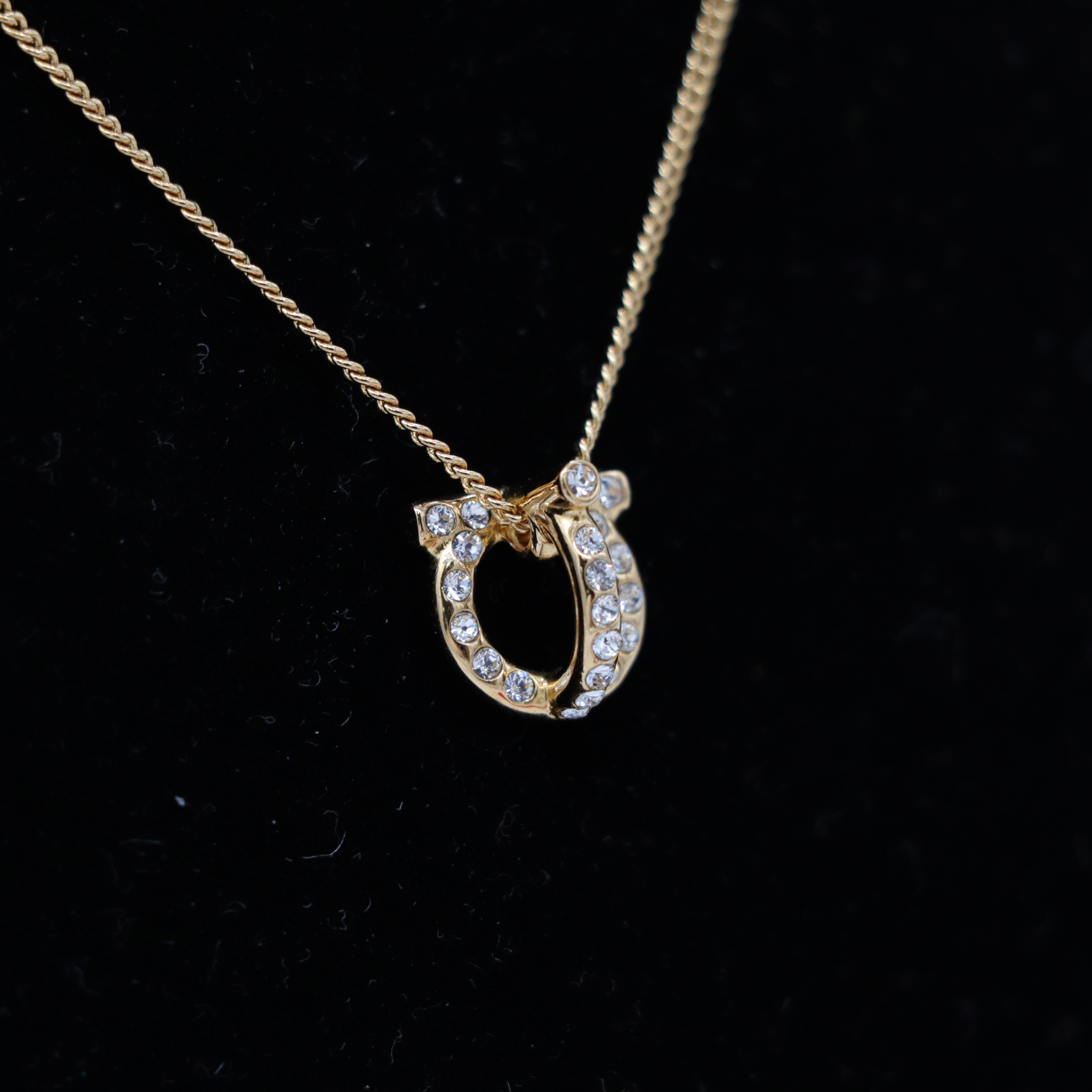 Salvatore Ferragamo 金色 水晶 項鍊-5