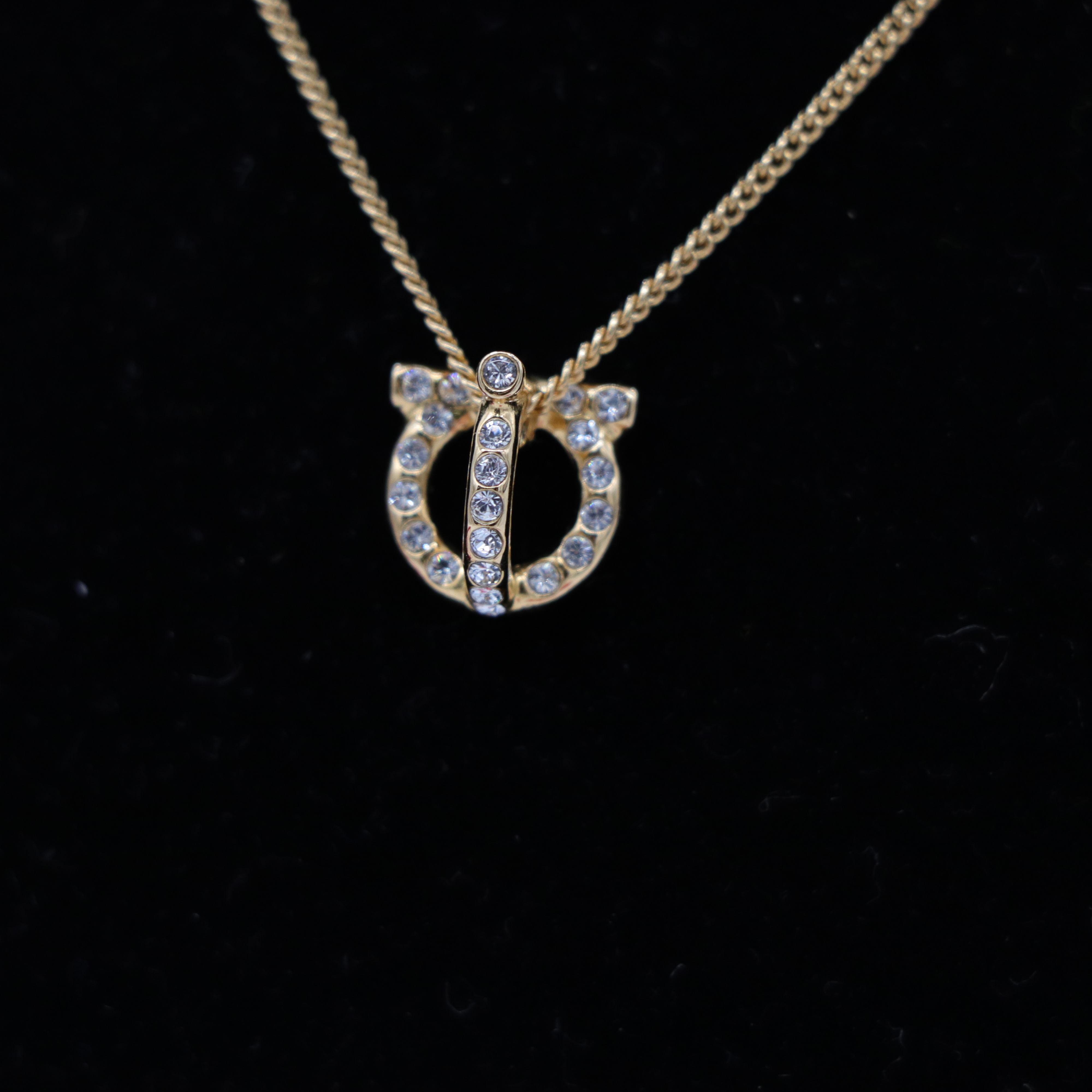 Salvatore Ferragamo 金色 水晶 項鍊-6