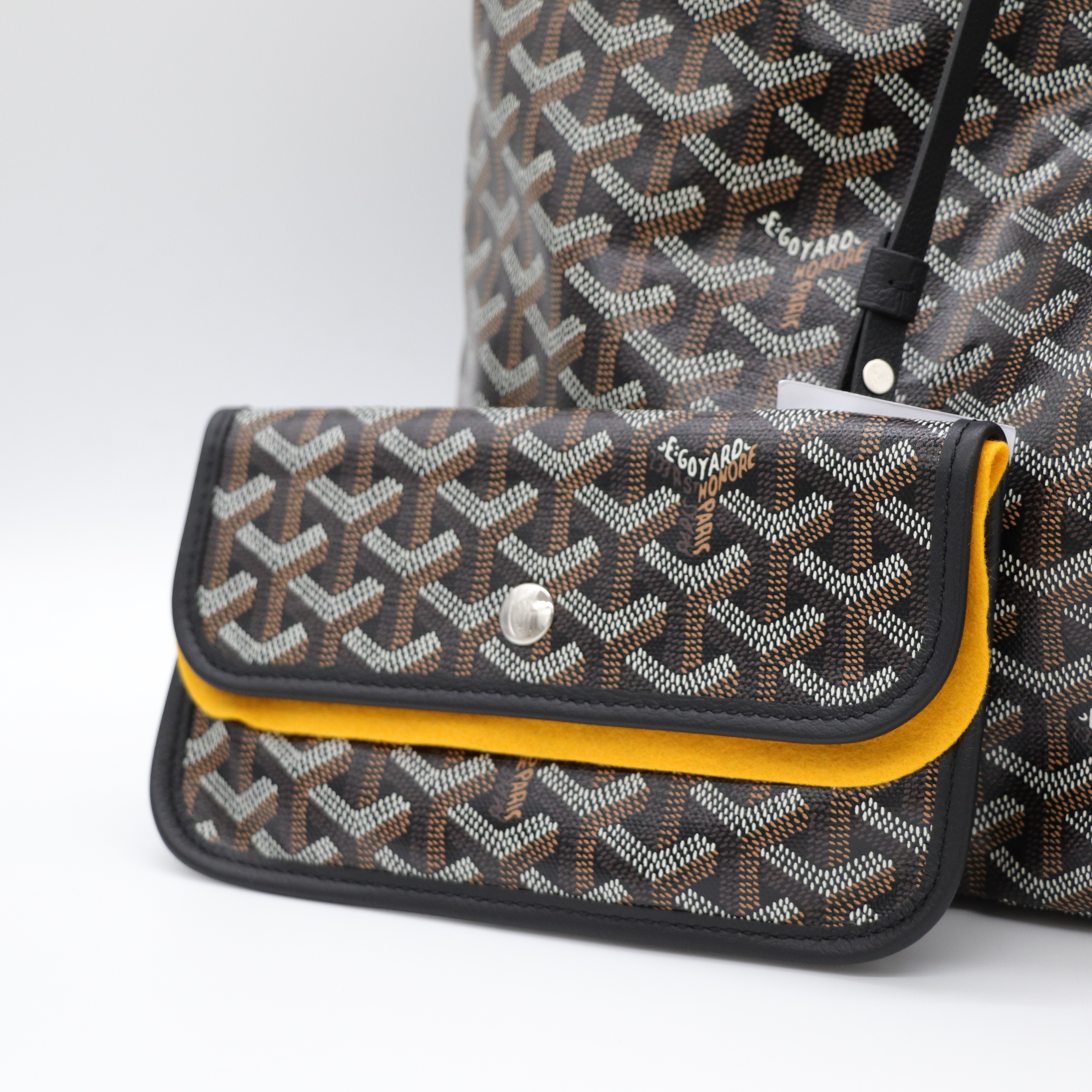 Goyard 戈雅 Bohème Hobo 黑色 帆布 肩背包-3