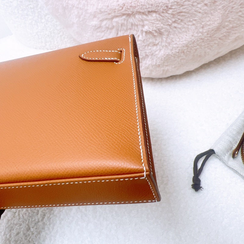 近新 Hermes kelly elan 金棕金釦 K-5