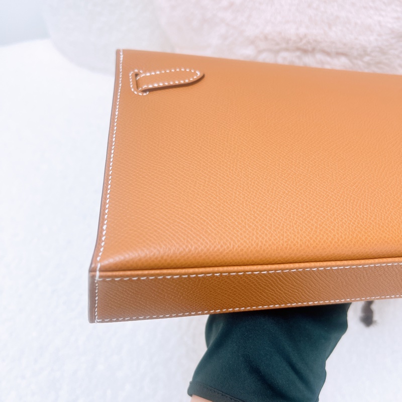 近新 Hermes kelly elan 金棕金釦 K-6