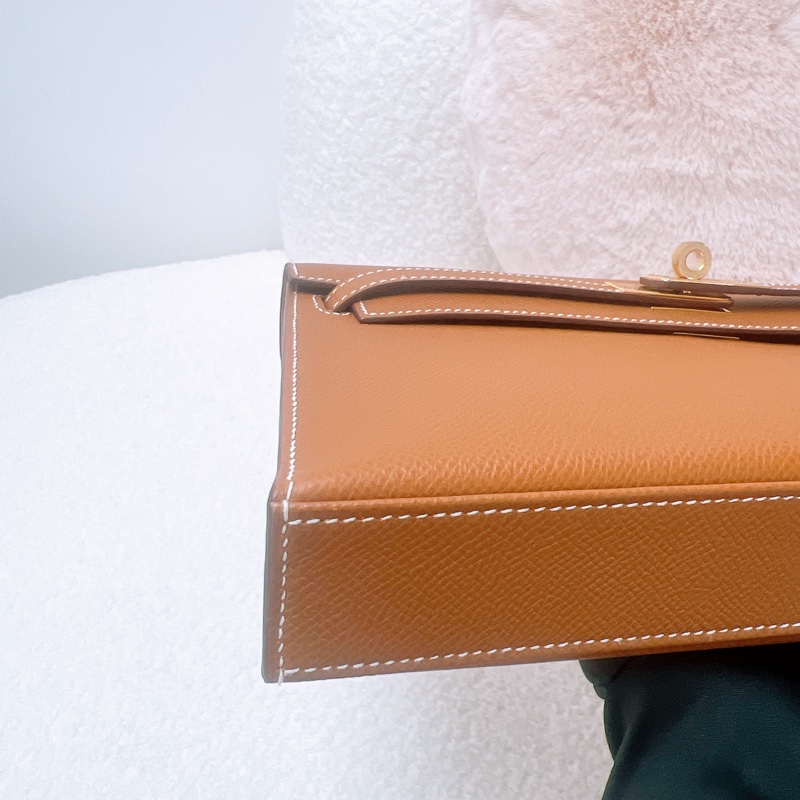 近新 Hermes kelly elan 金棕金釦 K-7