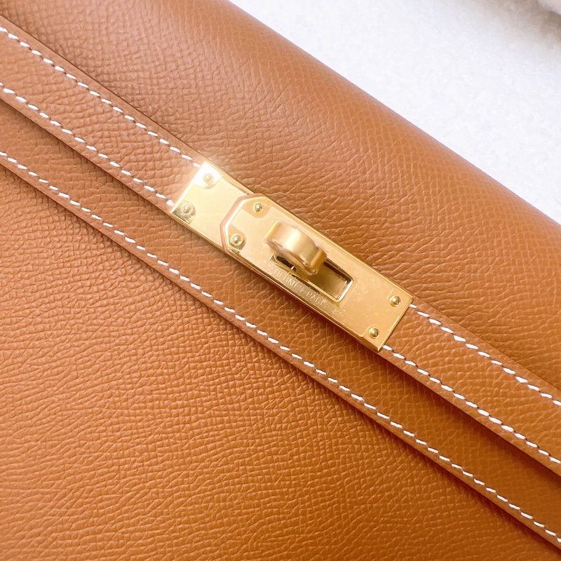 近新 Hermes kelly elan 金棕金釦 K-9