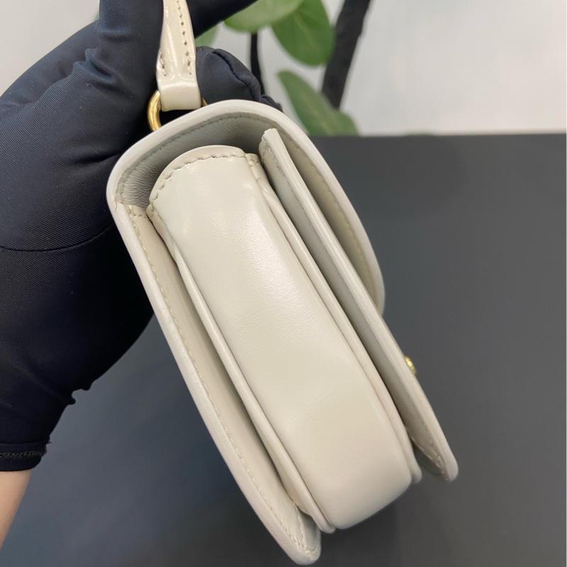 98新 CELINE賽琳 mini Besace系列白金手柄馬鞍包 俏皮又可愛-2