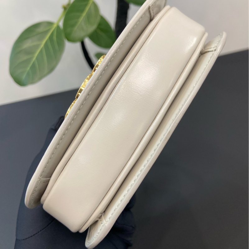 98新 CELINE賽琳 mini Besace系列白金手柄馬鞍包 俏皮又可愛-6