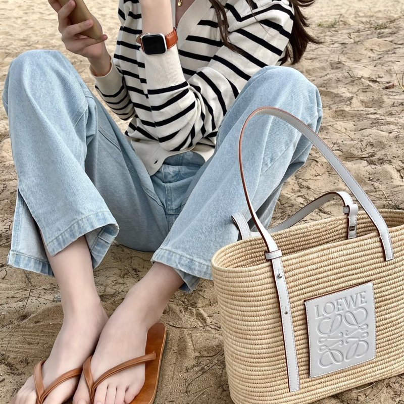 LOEWE  Paula's Ibiza草編包-8