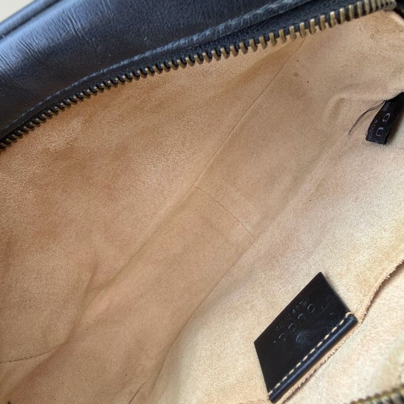 Gucci 古馳馬蒙相機包黑金mini-7