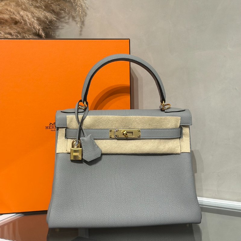 HERMES Kelly 28 - 海鷗灰 W-0