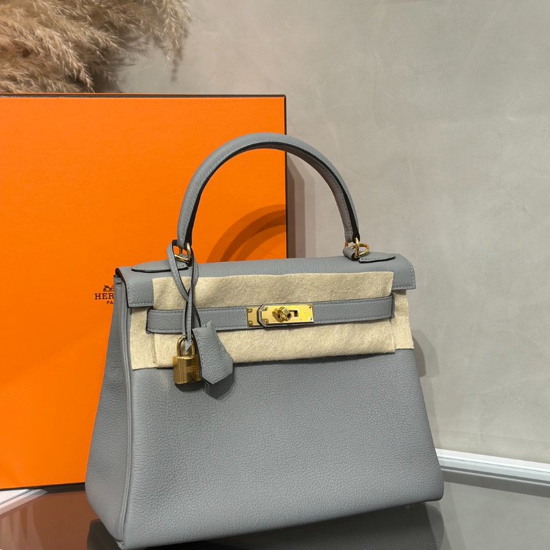 HERMES Kelly 28 - 海鷗灰 W-2