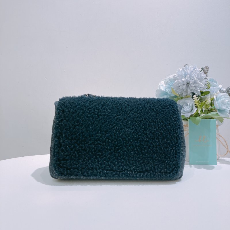 TW4826 Chanel 香奈兒 羊絨面 經典翻蓋包包 Classic Flap Bag Small Shearling Blue Denim x PHW-1