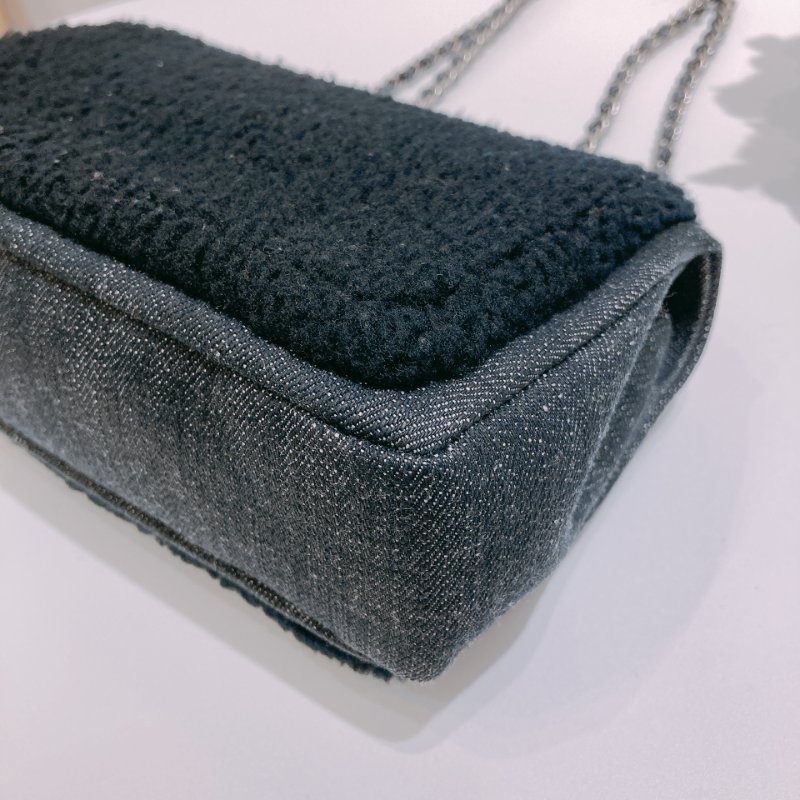 TW4826 Chanel 香奈兒 羊絨面 經典翻蓋包包 Classic Flap Bag Small Shearling Blue Denim x PHW-8