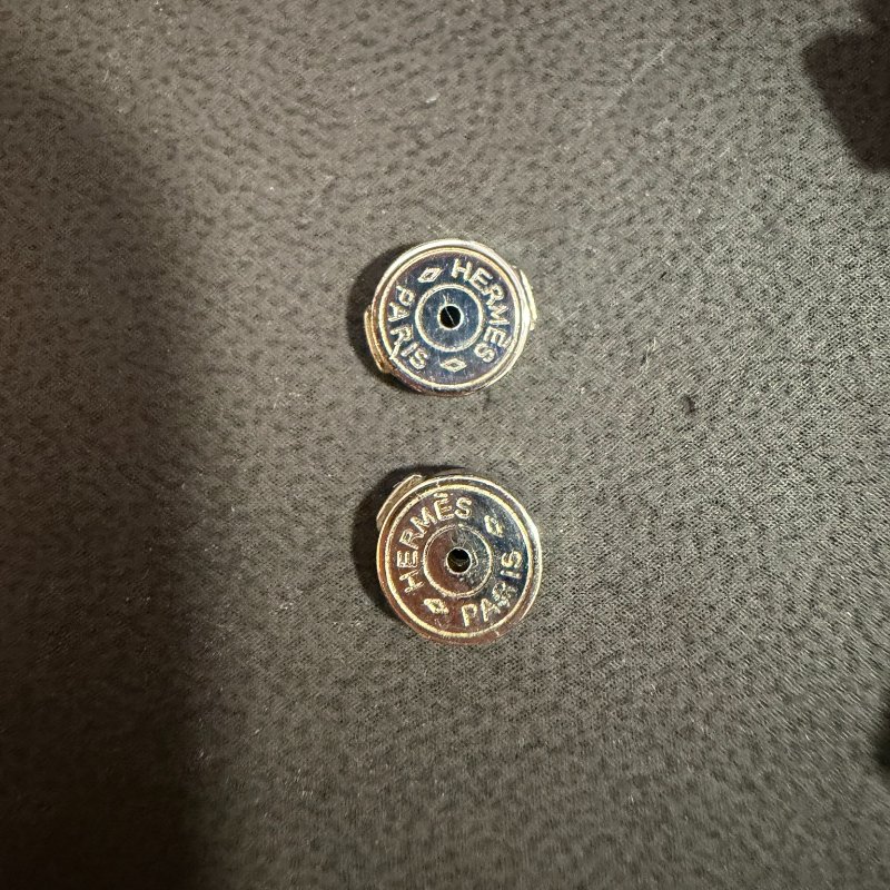 Hermès Cage d'H Ash H-cube earrings Purple-5