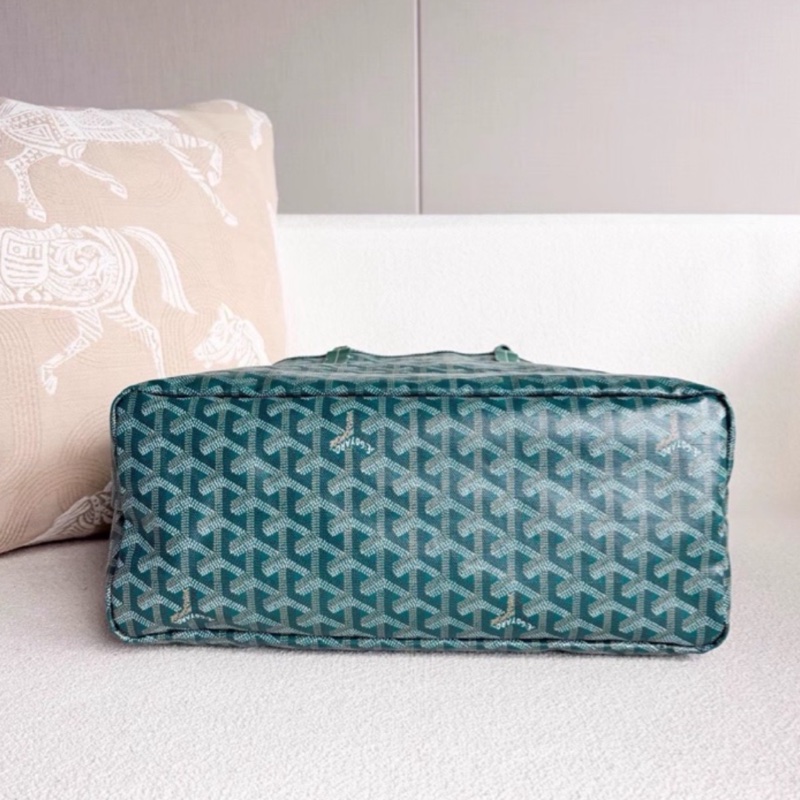 Goyard 超難買TNEW戈雅老花綠色購物袋托特包手提包單肩包-13