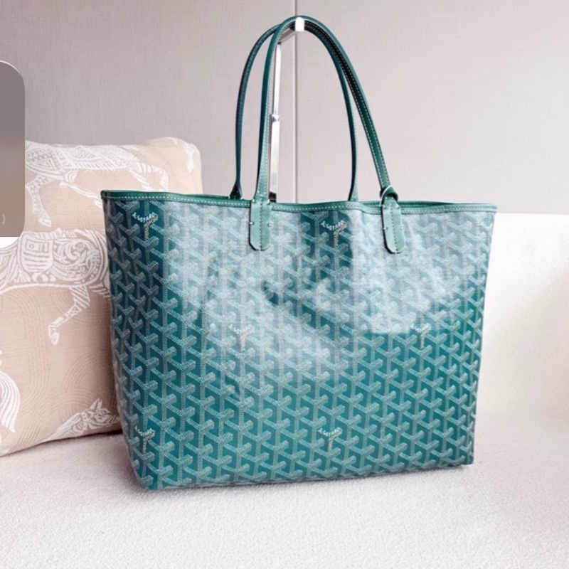 Goyard 超難買TNEW戈雅老花綠色購物袋托特包手提包單肩包-14