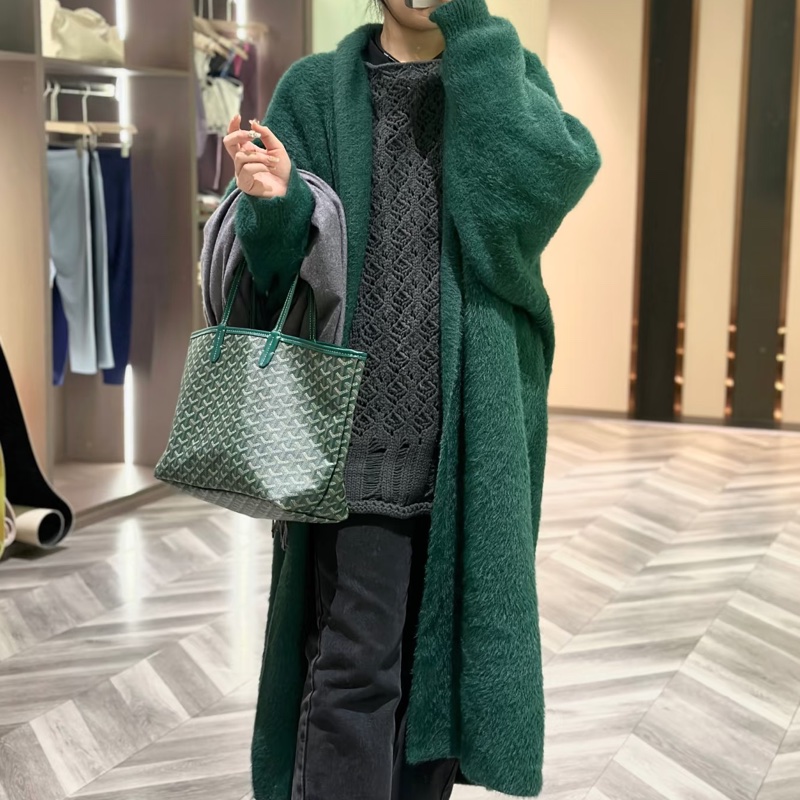 Goyard 超難買TNEW戈雅老花綠色購物袋托特包手提包單肩包-17