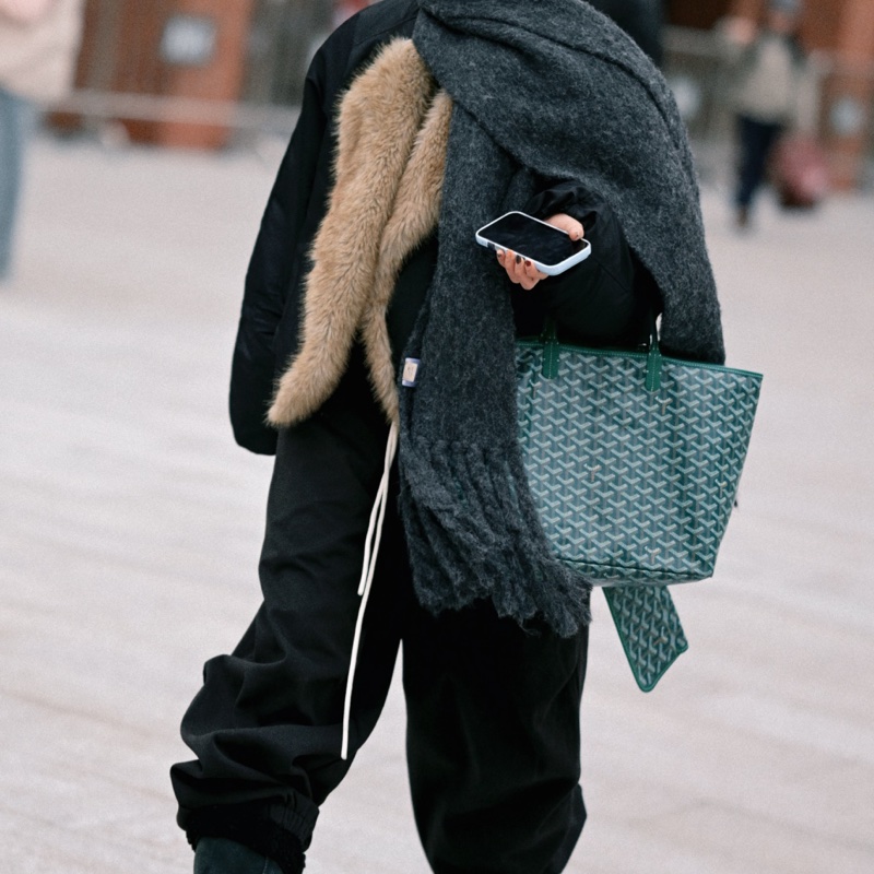 Goyard 超難買TNEW戈雅老花綠色購物袋托特包手提包單肩包-21