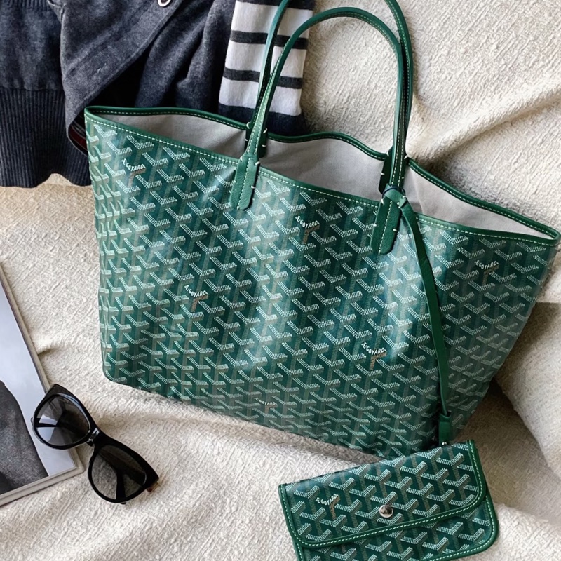 Goyard 超難買TNEW戈雅老花綠色購物袋托特包手提包單肩包-1