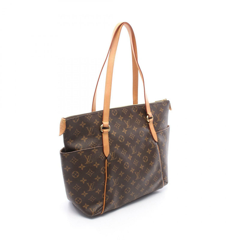 路易威登 Totally MM 手提單肩包 M56689 Monogram 皮革 棕色 二手-1