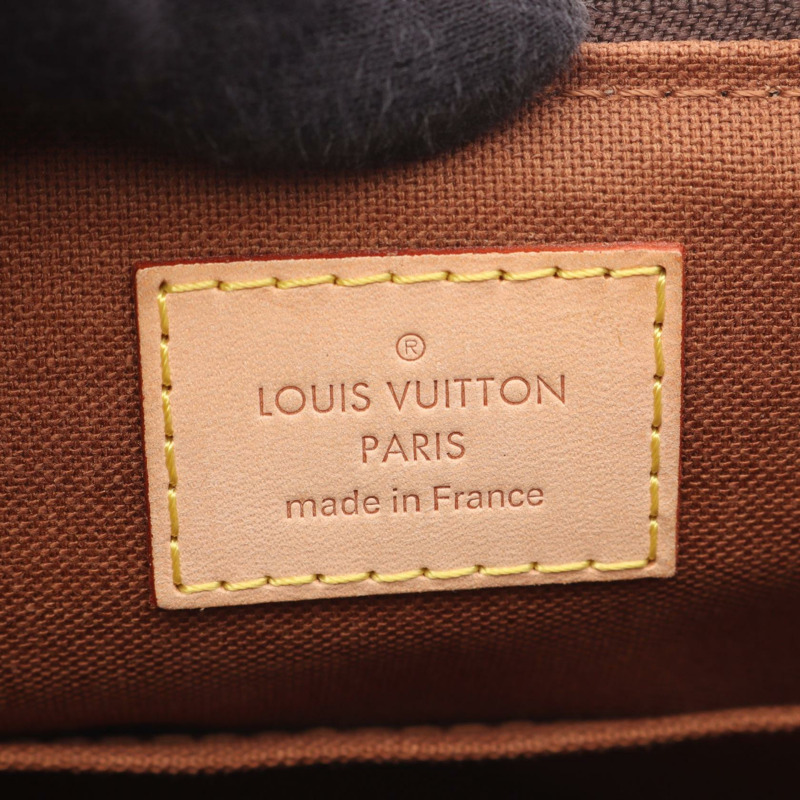 路易威登 Palermo PM 單肩手提包 M40145 Monogram 皮革 棕色 二手-3