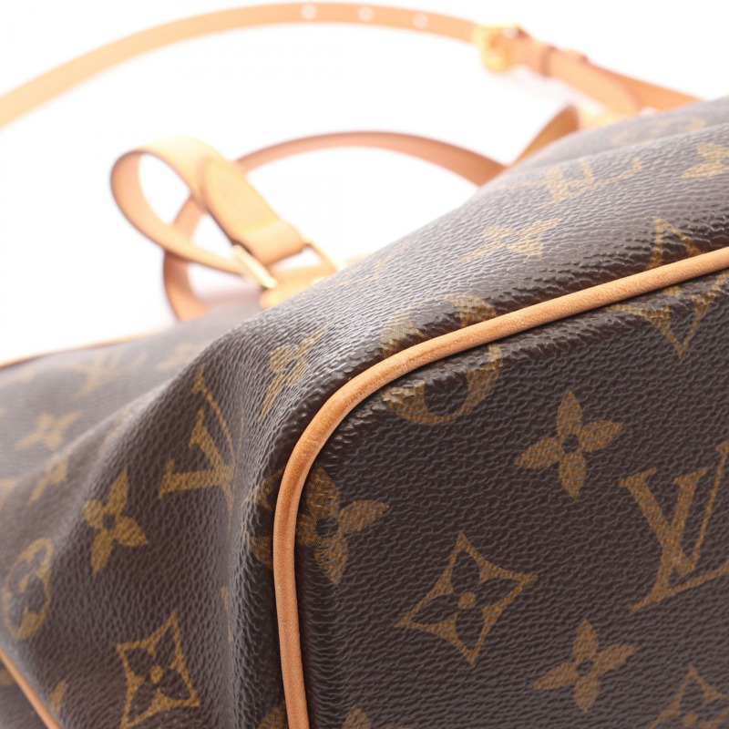 路易威登 Palermo PM 單肩手提包 M40145 Monogram 皮革 棕色 二手-5