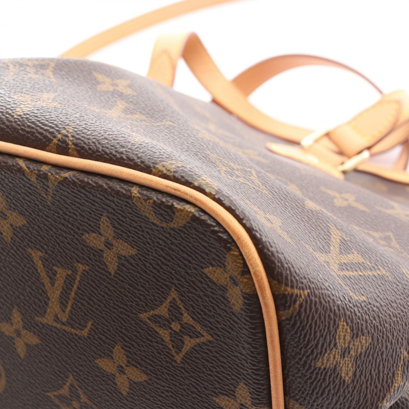 路易威登 Palermo PM 單肩手提包 M40145 Monogram 皮革 棕色 二手-6