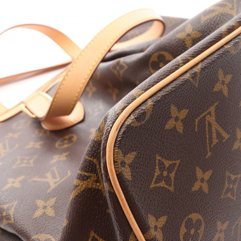 路易威登 Palermo PM 單肩手提包 M40145 Monogram 皮革 棕色 二手-8