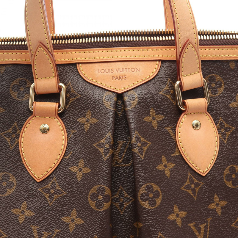 路易威登 Palermo PM 單肩手提包 M40145 Monogram 皮革 棕色 二手-11