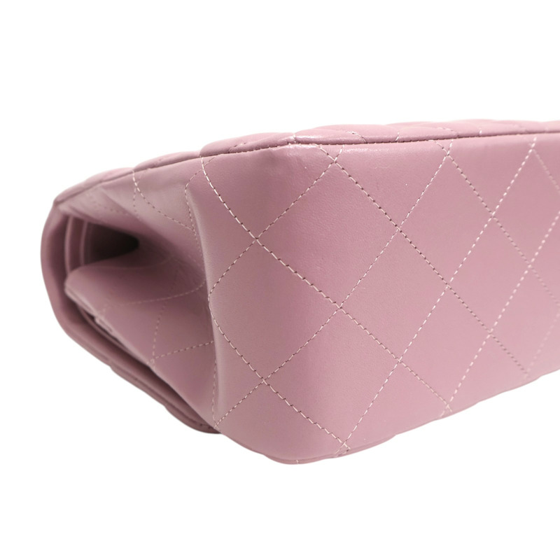 紫色 菱格紋 羊皮 Jumbo 金鏈帶 肩背包【CHANEL 香奈兒】 A58600-9