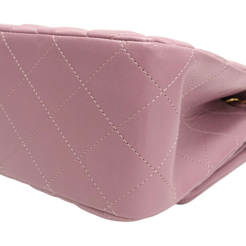 紫色 菱格紋 羊皮 Jumbo 金鏈帶 肩背包【CHANEL 香奈兒】 A58600-10