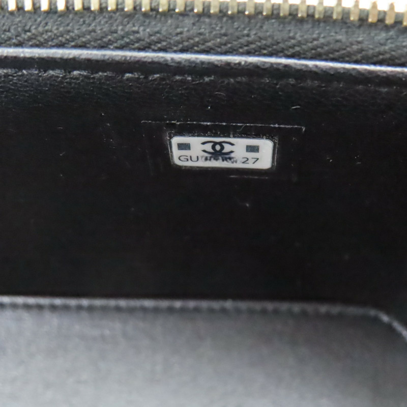 黑色 菱格紋 羊皮 Top Handle Vanity Case 化妝箱 肩背包【CHANEL 香奈兒】-4