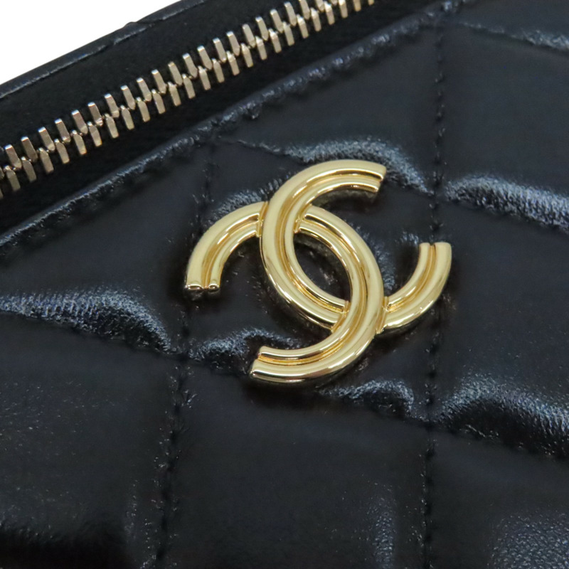 黑色 菱格紋 羊皮 Top Handle Vanity Case 化妝箱 肩背包【CHANEL 香奈兒】-8