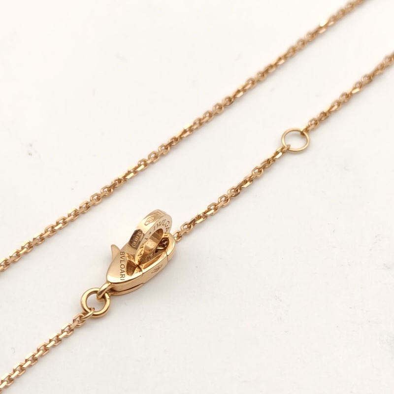 BVLGARI 18K玫瑰金DIVASDREAM單鑽小扇子項鏈藍玉髓-3