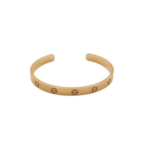 CARTIER LOVE18K金開口手鐲18K黃金17號