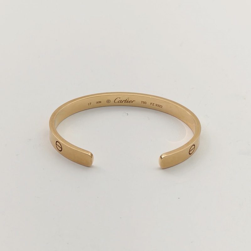 CARTIER LOVE18K金開口手鐲18K黃金17號-4