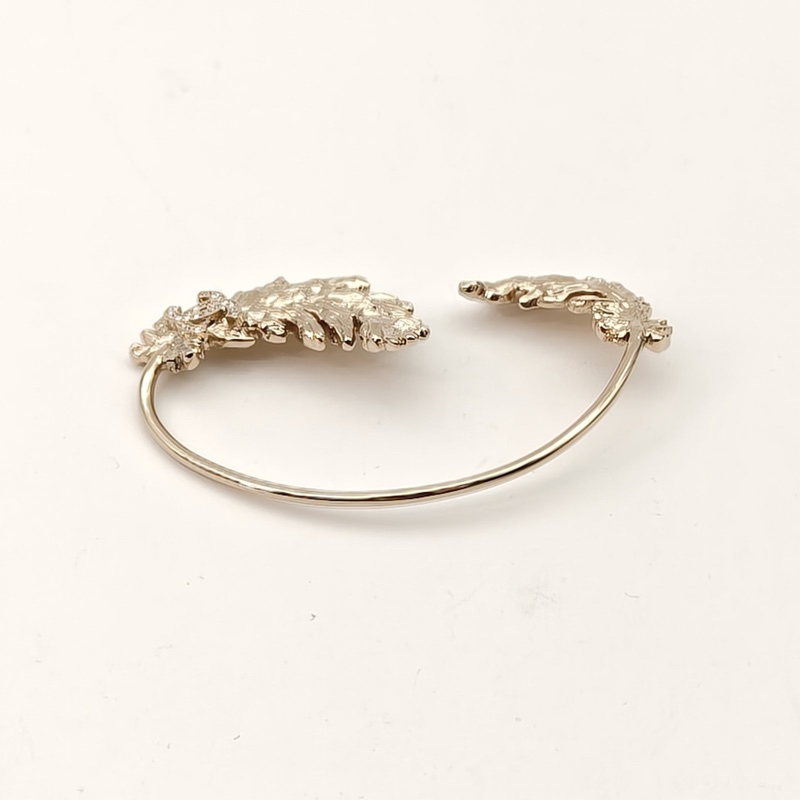 CHANEL 合金25S羽毛籠中鳥系列羽毛耳環-1