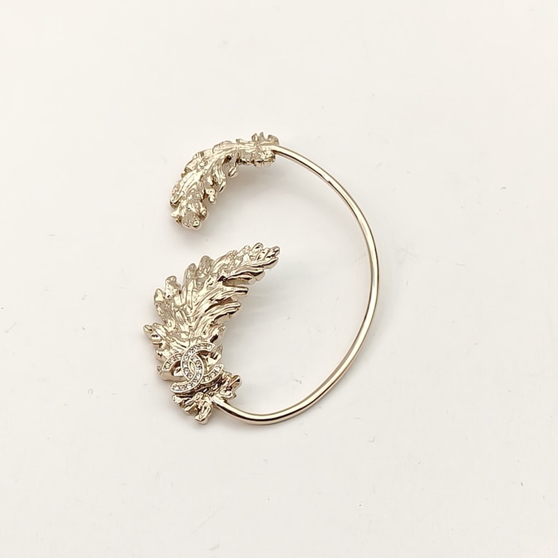 CHANEL 合金25S羽毛籠中鳥系列羽毛耳環-3