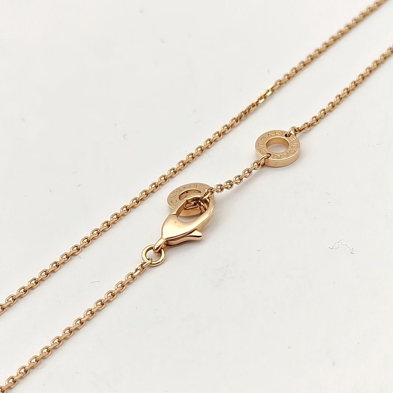 BVLGARI DIVASDREAM扇邊鑲鑽項鏈中號18K玫瑰金/鑽石/紅玉髓-4