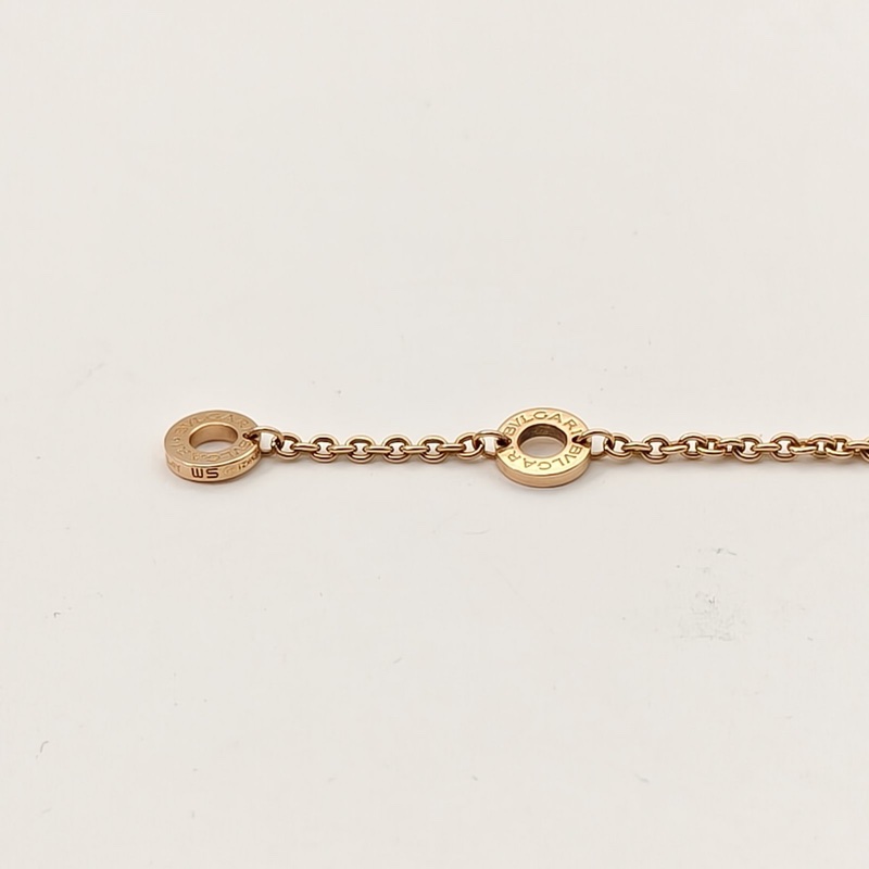 BVLGARI B.ZERO1小彈簧手鏈18K玫瑰金/黑陶瓷S-M碼-4
