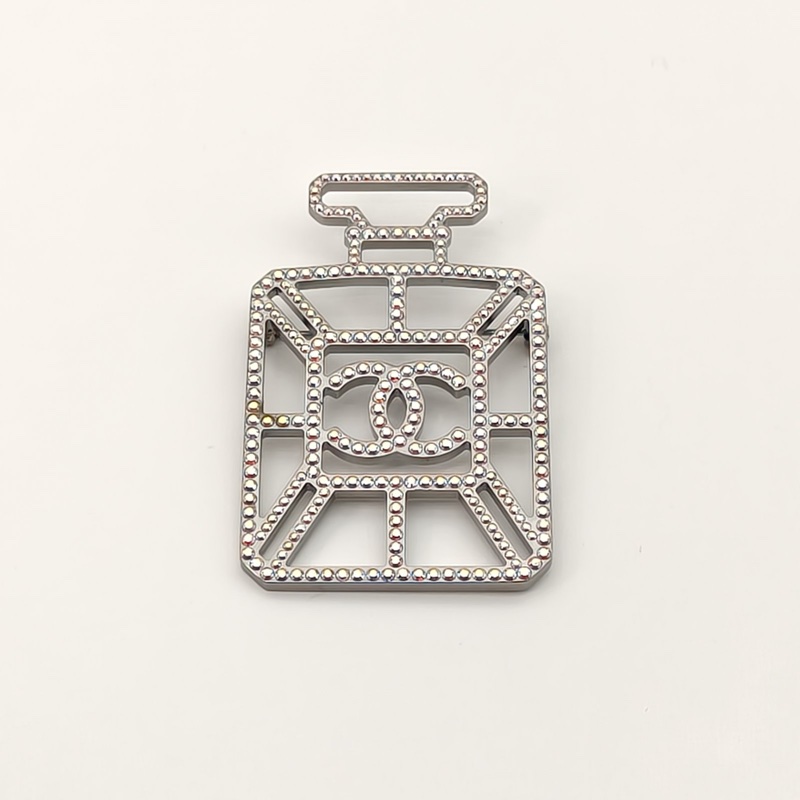 CHANEL 合金17B鏤空香水瓶胸針-1