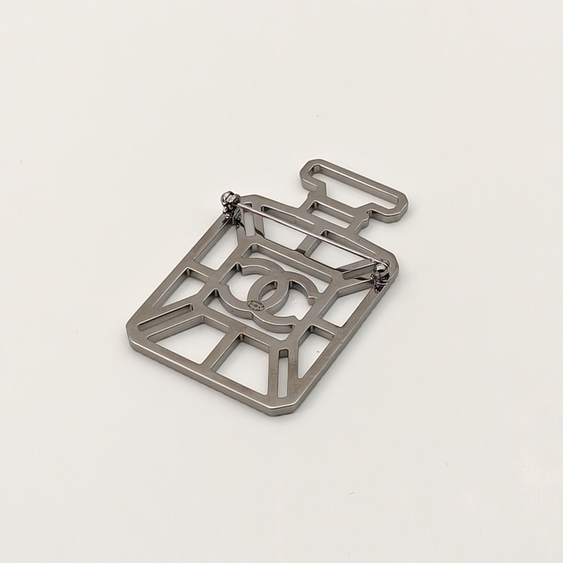 CHANEL 合金17B鏤空香水瓶胸針-3