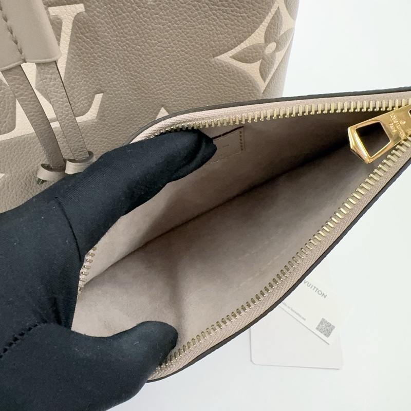 LV斑鳩灰牛皮Neonoe MM抽繩水桶包M45555-14