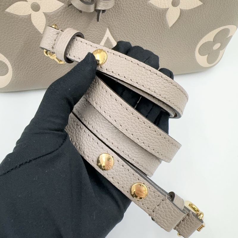 LV斑鳩灰牛皮Neonoe MM抽繩水桶包M45555-15