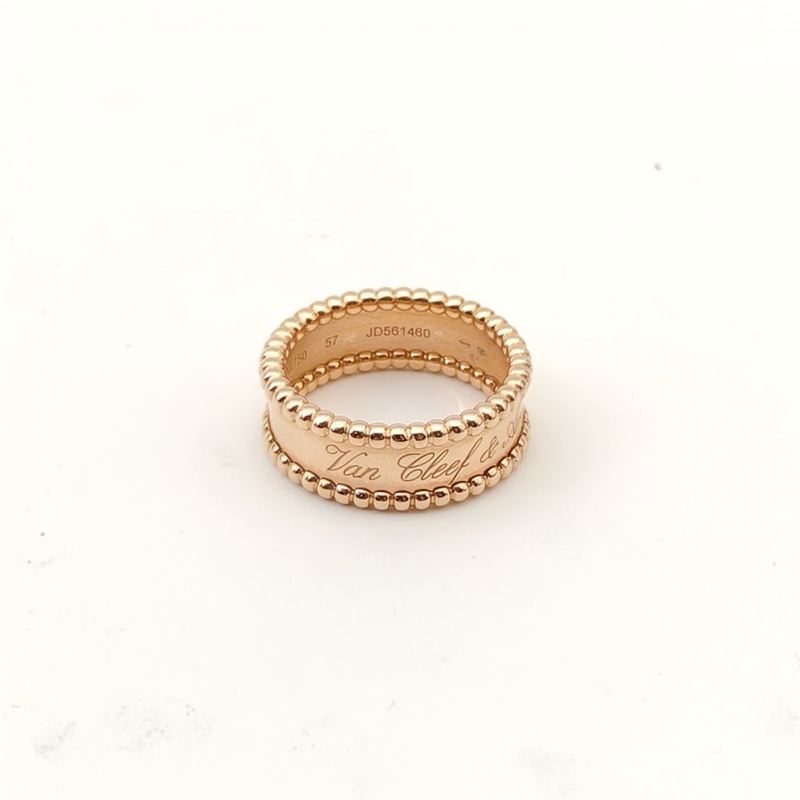 VAN CLEEF&ARPELS PerléeSignature簽名戒指18K玫瑰金57-1