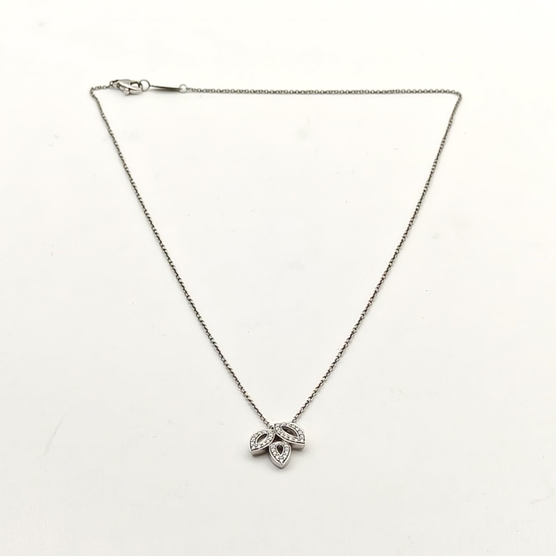 HARRY WINSTON 鑽石pt950LilyCluster小號滿鑽項鏈-4