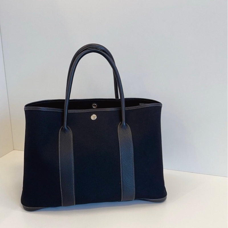 Hermes 愛馬仕全黑色Garden party 花園包 GP36-1