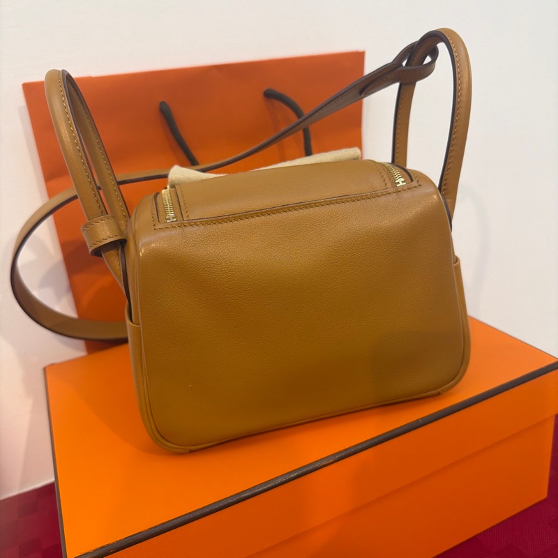 99.8閒置❤️Hermes mini lindy🈶購證🌟芝麻色金扣🌟-3