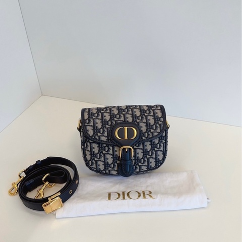 99新Dior 迪奧 老花Bobby 小豬馬鞍包 小號