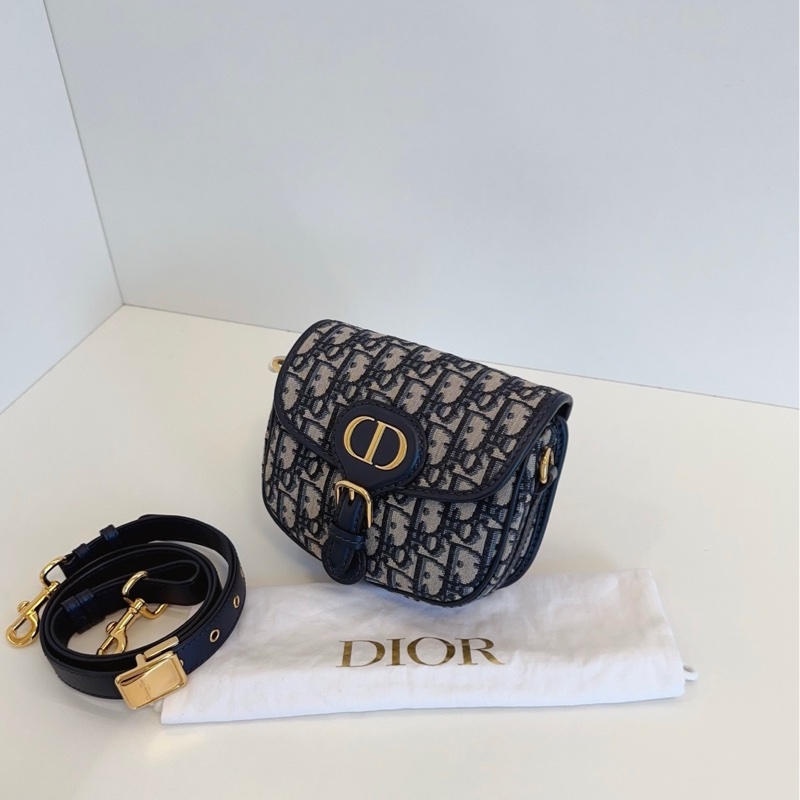 99新Dior 迪奧 老花Bobby 小豬馬鞍包 小號-2