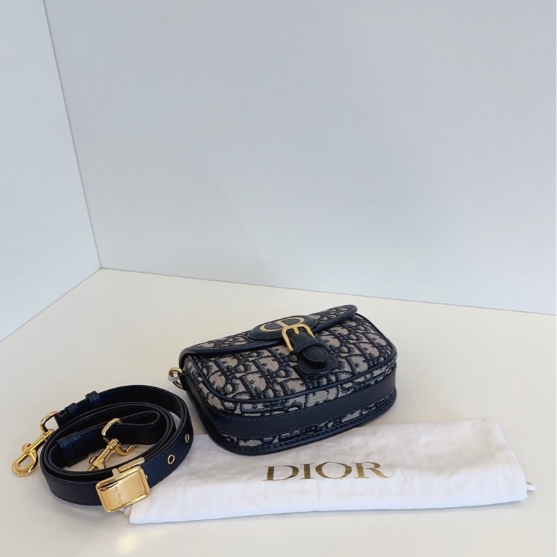 99新Dior 迪奧 老花Bobby 小豬馬鞍包 小號-4